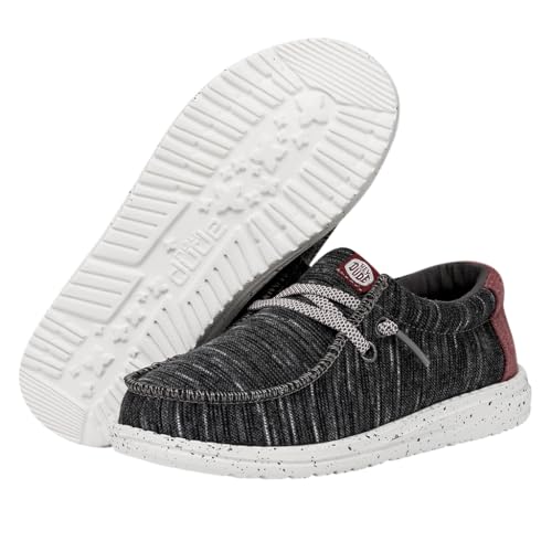 Image of HEYDUDE Wally Kids Jersey | Kids Shoes | Lace Up Loafers | Comfortable & Light-Weight