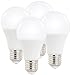 Produktbild Luminea LED Lampe dimmbar E27: 4er-Set LED-Lampen, 3 Helligkeits-Stufen, 10W, 810lm, E27, 2700K, A60 (Leuchtmittel mit dimmender LED)