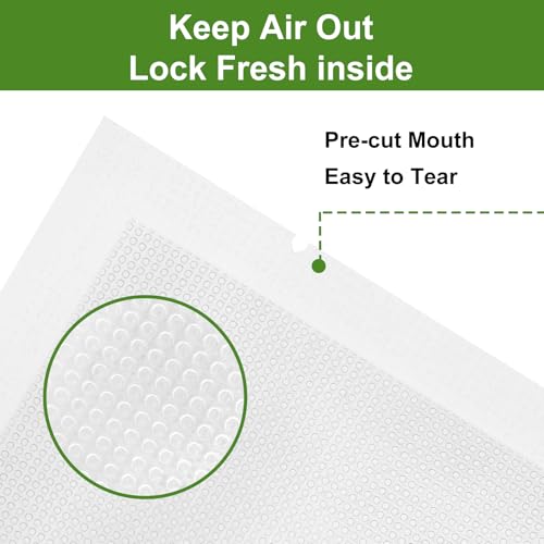 Vacuum Sealer Bags for Food, 150pcs Precut Food Saver Seal Bags 50 Gallon 11"x16", 50 Quart 8"x12", 50 Pint 6"x10", BPA Free Commercial Grade, Puncture Resistant for Meal Prep, Sous Vide, Freezer by Moretoes - Image 4