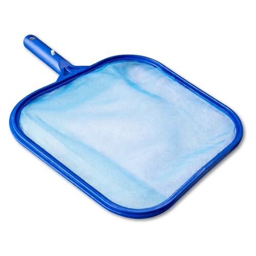 TECHZOCO Recoge Hojas para Superficie Piscina, Recogehojas Plano Piscina, Producto Reforzado con Malla Fina, Pool Skimmer Rake Net, Limpia Piscinas, No Incluye mástil, Diseño Rectangular 29 x 43 cm