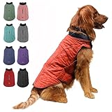 EMUST Winter Dog Jacket, Windproof Warm Dog Coat for Cold Weather, British Style, 7 Sizes, 13 Colors (X-Small(Pack of 1), Orange)