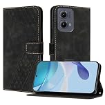 OKZone Compatible With Motorola Moto Edge 5G 2024 Case, Wallet Case PU Premium Leather with Card holder Slots Magnetic Shockproof Protect Flip Cover Bookstyle Phone Cases Cover(Black)