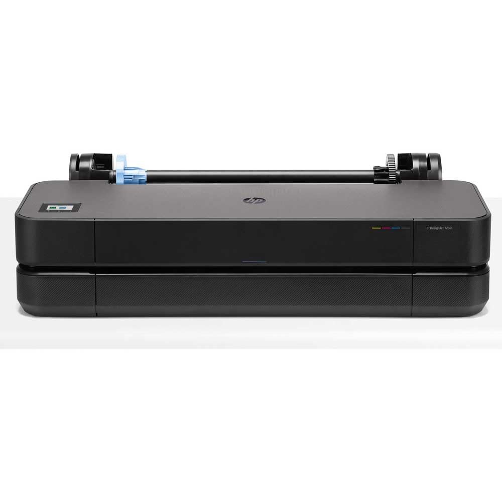 HP DesignJet T230 Großformatdrucker, 24 Zoll, bis zu A1, mobiles Drucken, Wi-Fi, Gigabit Ethernet, Hi-Speed USB 2.0, 1 Jahr Garantie (5HB07A), Schwarz