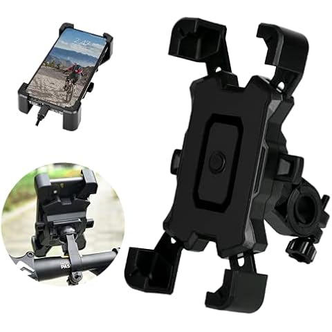 GIMIRO Bicycle Handlebar Phone Holder One-Handed Easy Operation 360 Degree Rotation Bike Mobile Phone Mount Cover