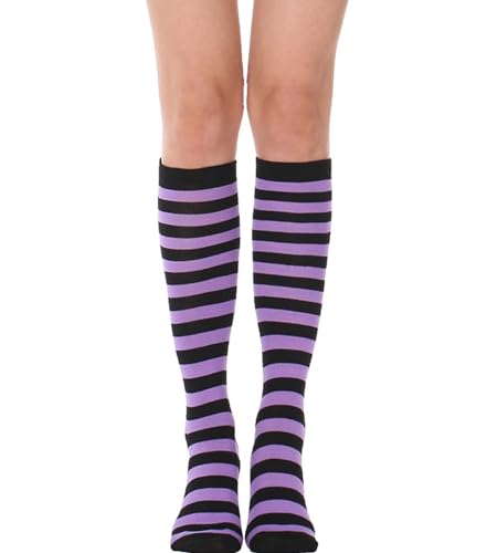 Image of Athletic Knee High Socks Stripe Running Baseball Thigh High Stockings Outdoor Sport Tube Socks