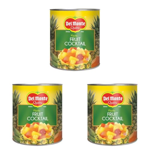 Image of Del Monte Fiesta Fruit Cocktail, 836g | Juicy & Refreshing Mixed Fruits in Can| Pineapple | Papaya | Nata De Coco | Cherries | Assorted | Ready To Eat & Perfect for Desserts Custrads & Ice Creams
