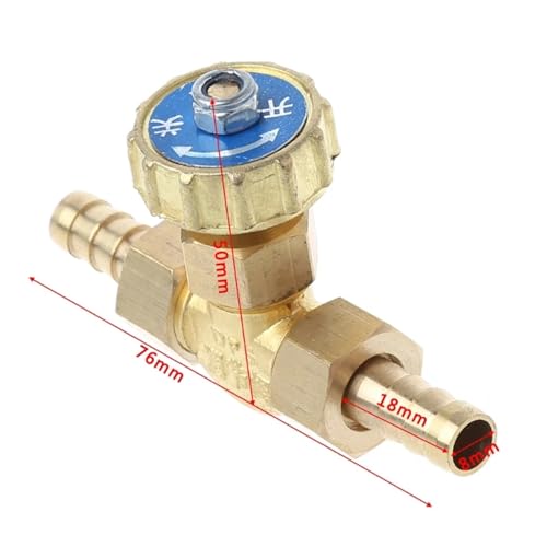 Regulador de gas propano butano de latón, espigas de púas, válvula de aguja de latón, 10 mm(8mm)