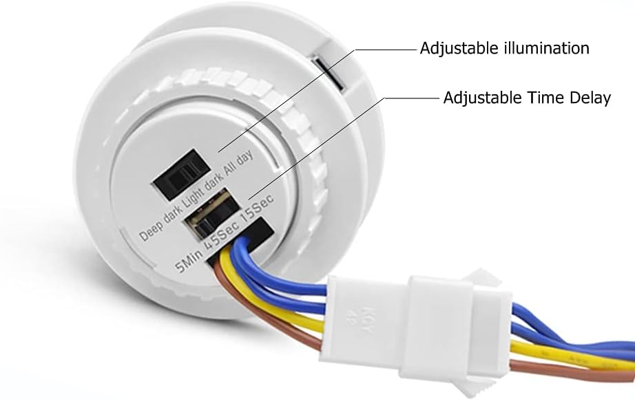 Mini Motion Sensor Light Switch 110-220V PIR Sensor Smart Detection Time Delay Adjustable Infrared Induction Detector for Strip LED Ceiling Lamp