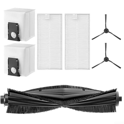 HomeVortex Las piezas del robot aspirador Eureka J20 contienen cepillo principal, filtros, cepillos laterales, bolsas de polvo, filtración de 5 capas, fácil mantenimiento