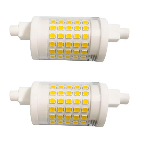 Akaiyal 10W R7s LED Lampe 78MM Dimmbar Kaltweiß 6000K AC220-240V Doppel Brenner-Enden J78 Birne 360 Grad Keramik Leuchtmittel 2-Stück MEHRWEG