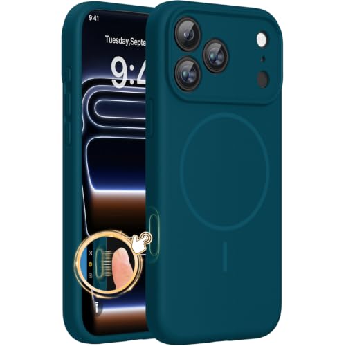 Miracase Magnetic for iPhone 17 Pro Case, Silicone, Teal