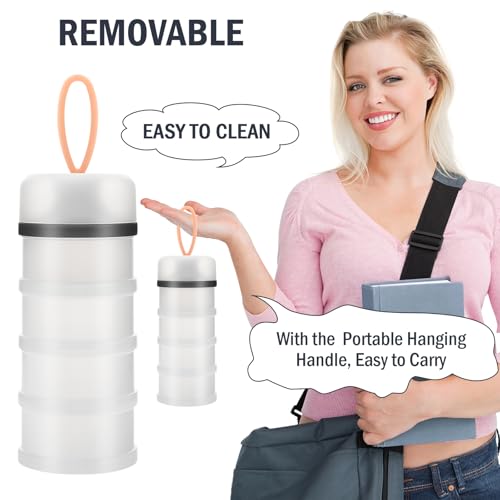 Image of Accmor Baby Formula Dispenser On The Go, Stackable Formula Dispenser Formula Container to Go, Non-Spill Portable Milk Powder Kids Snack Storage Container, BPA Free