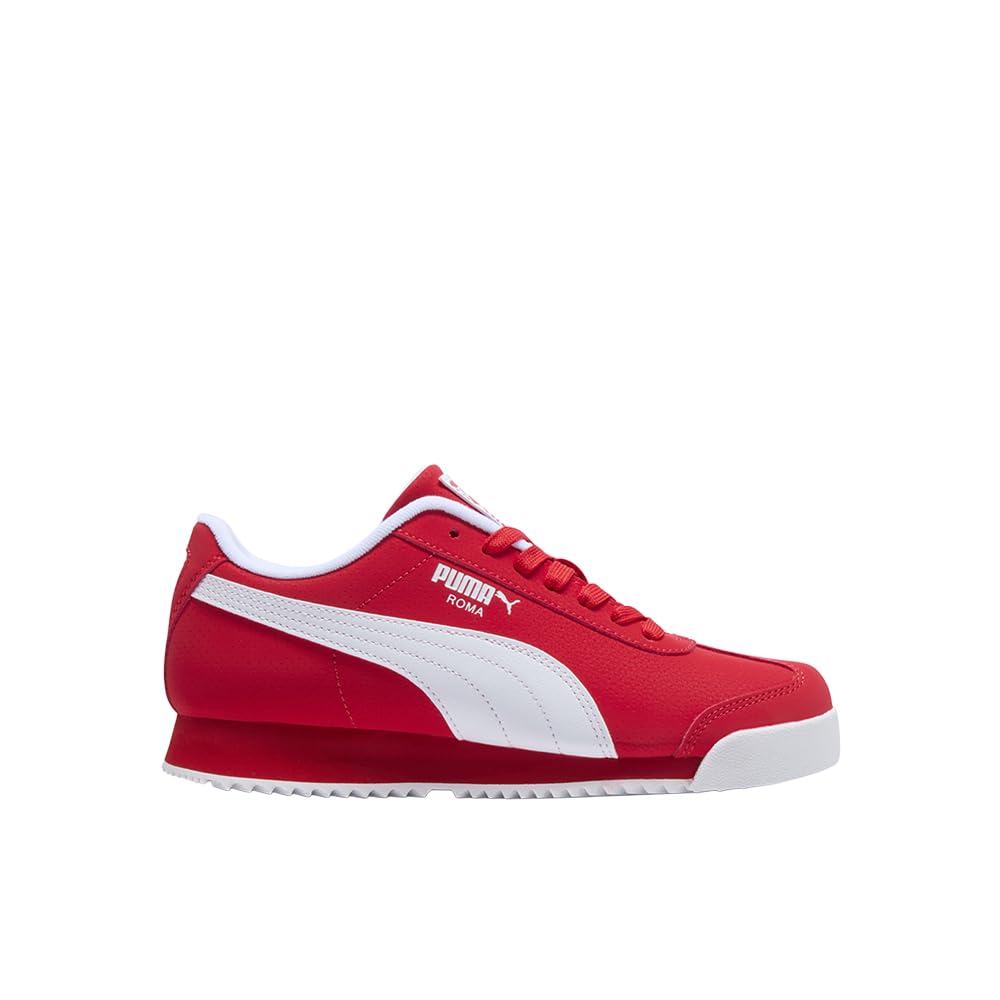 Puma, Unisex-Child, Roma Reversed, for All Time Red-Puma White, Big Kid-5.5
