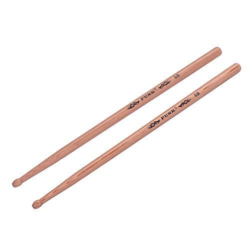 Baqueta Yinhing 5B de madera de Hickory para batería, superficie lisa, volumen bajo, para jóvenes y bandas de rock miniatura 6