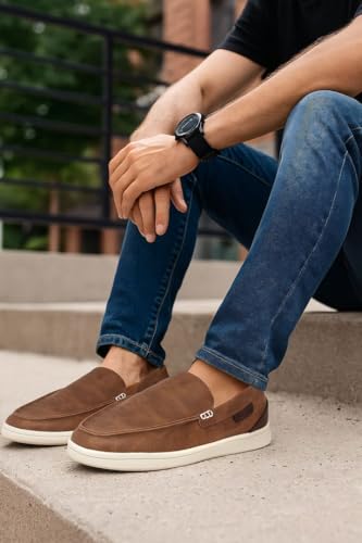 Image of Nautica Men's Slip-On Loafers Casual Moc Toe Sneakers Boat Shoes Slipper for Men - Lightweight & Comfortable - Derwin