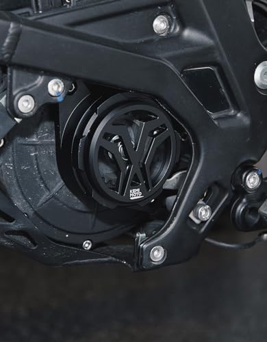 Image of KEMIMOTO Engine Case Saver Cover CNC Aluminum Compatible with Surron Light Bee X /S /L1E Segway Pulley Guard Electric Dirt Bike Sur Ron Accessories, Black