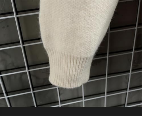 Men's Winter Turtleneck Sweater Solid Color Warm Knitted Sweater Casual Pullovers4