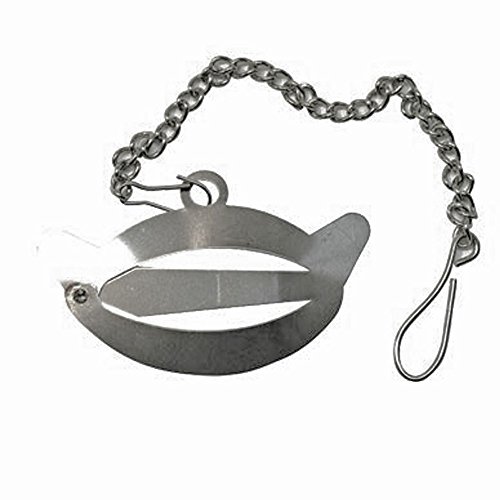 Pince à sachet de thé Avec chaîne à crochet, en acier inoxydable, env. 5 x 3 cm Cover