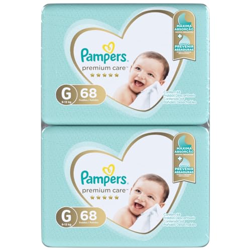 Fralda Pampers Premium Care G - 136 fraldas