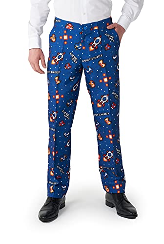 Suitmeister Men's Funny Suit - Retro Gamer Outfit Slim Fit - Navy3