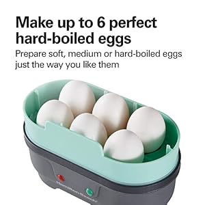 Hamilton Beach Sous Vide Style Electric Egg Bite Maker Hard Boiled Egg Cooker Poacher with Removable Nonstick Tray Makes 2 in Under 10 Minutes Teal 25511