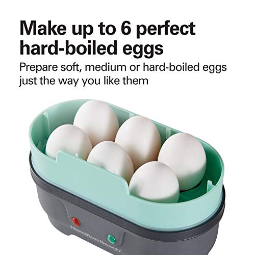 Hamilton Beach Sous Vide Style Electric Egg Bite Maker, Hard Boiled Egg Cooker & Poacher with Removable Nonstick Tray, Makes 2 in Under 10 Minutes, Teal (25511) by Hamilton Beach - Image 4