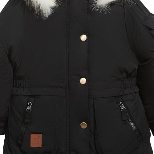 Image of LONDON FOG Girls' Heavyweight Utility Parka With Cozy Trim Hood