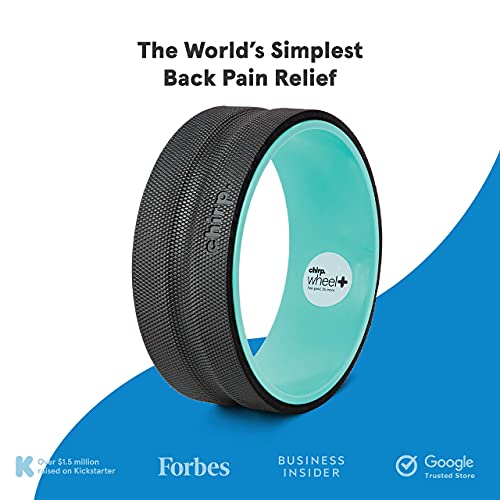 Chirp Wheel Back Stretcher w/ Sweat-Resistant Foam Padding, 12" Gentle Body Roller, Satisfying Roller Wheel, Targeted Muscle Yoga Wheel, PVC-Free Roller Wheels, Deep Massage Stretching Equipment