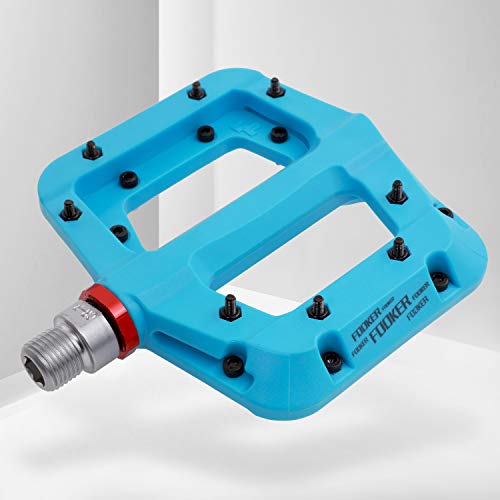 Fooker Mtb Pedals Mountain Bike Pedals 3 Bearing Non-Slip Lightweight Nylon Fiber Bicycle Platform Pedals For Bmx Mtb 9/16" #TOP7