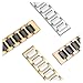 PTREWB Stainless Steel In Ceramic Watchband 12 13 14 15 16 17 18 19 20 21 22mm Watch Strap Women Man Fashion Quick Release Bracelet(Gold black,15mm)