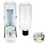 Rynvarl - Bebedero automático por sifón para pájar...: ✅ 1. Bebedero automático de 500ml para aves y pequeños animales: Este dispensador cuenta con una botella transparente de gran capacidad que permite observar fácilmente el nivel del agua. Ideal para periquitos, agapornis, hámsters y conejos pequeños. ...