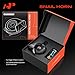 A-Premium Snail Horn Low Universal Electric Horns - 12V 110dB - Compatible with most Car, Trucks, Scooter, Motorcycles & Special Vehicles, 80 mm