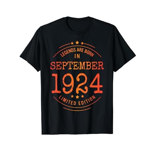 Cumpleaños Septiembre 1924 Edición Limitada Regalo Vintage Camiseta
