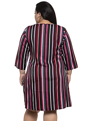 Image of Flambeur Women's Crepe A-Line Knee-Length Dress