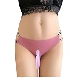 FASXIR Sexy Low Waist Panties Seamless Bikini Thong Pouch Briefs Ice Silk Underwear for Women Men (US, Alpha, One Size, Regular, Regular, Pink Closed Sheath)