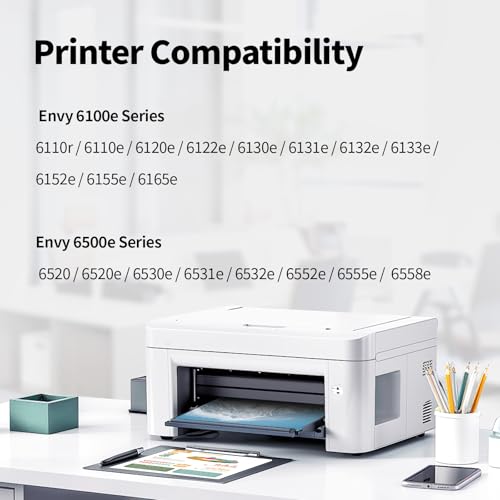 Image of 68XL Ink Cartridge Replacement for HP 68 Ink Cartridges Black /Color Combo Pack 68e Ink for HP Envy 6110e 6120e 6122e 6130e 6132e 6133e 6520e 6530e 6531e 6532e 6552e 6555e 6558e Printer (2-Pack)