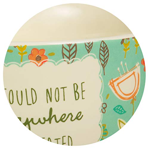 Pavilion Gift Company "A Mother's Love-God Could Not Be Everywhere So He Created Godmothers" Floral Soup Bowl Mug, Teal, 17 Oz #TOP4