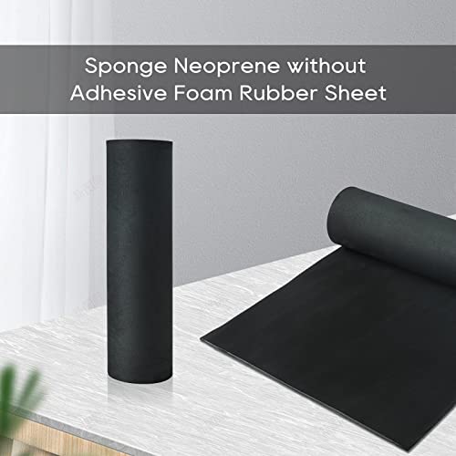NATGAI Sponge Neoprene Without Adhesive Foam Rubber Sheet, Cut to Multiple Dimensions and Lengths - DIY, Gaskets, Cosplay, Costume, Crafts (1/4" Thick x 13" Wide x 80" Long) - Thumbnail 4