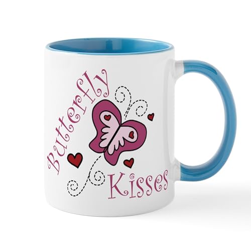 Taza de cerámica 11 oz Butterfly Kisses miniatura 1
