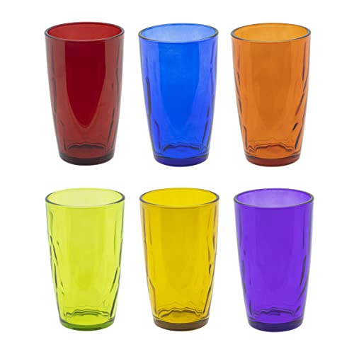 6er Set - bunte Trinkgläser Wassergläser Saftgläser - ca. 320ml –spülmaschinengeeignet