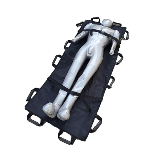 救護用担架 緊急救助用ストレッチャー、折りたたみ式ソフトストレッチャー、12個のハンドル付き、ポータブル患者輸送用医療用ストレッチャー、2本の固定ストラップ付き、病院、クリニック、家庭用