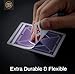 SLOWPLAY 100% Plastic Playing Card Set, 2 Decks (Purple & Gold), Jumbo Index, Poker Size, Superior Flexibility and Durability, Waterproof & Washable, Professional Playing Cards for Texas Hold’em Poker