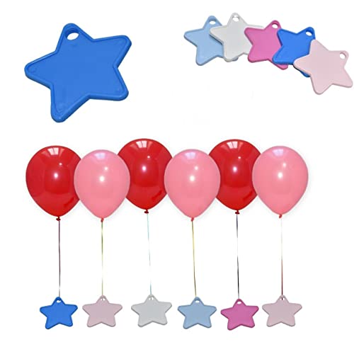 GODFATHER Star Shaped Balloon Weight Plastic Balloons Weights Reusable Helium Balloon Weights for Birthday Baby Shower And Anniversary Celebration Decoration (Blue Pack of 5)