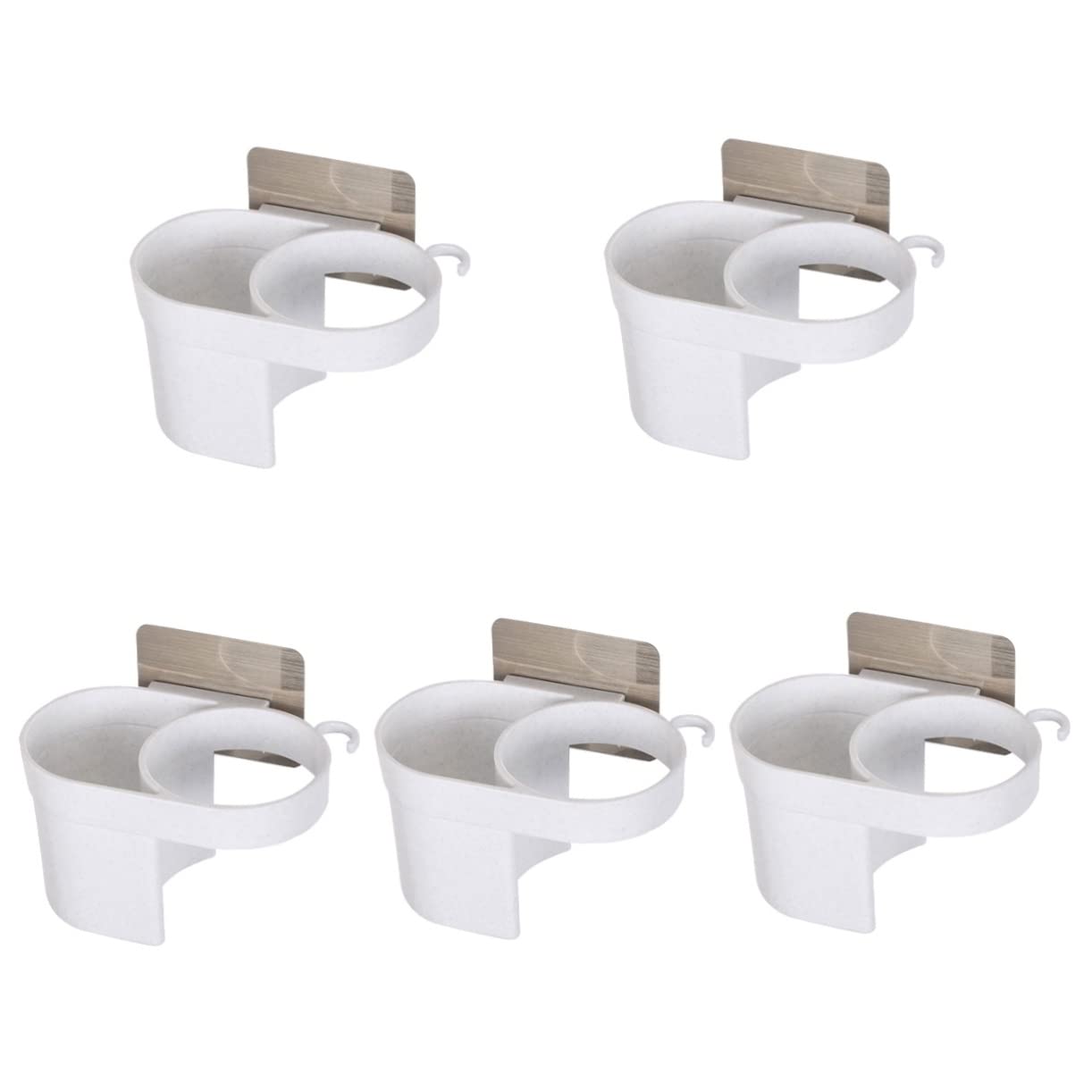 Soporte for secador de Pelo, Soporte for secador de Pelo y alisador, 5 Piezas, Colgador for secador de Pelo, Estante for secador de Pelo, Soporte for secador de Pelo for Montaje en Pared, Soporte for