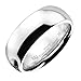 White Tungsten Carbide 8mm Polished Classic Wedding Ring Size 11