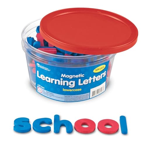 Learning Resources Magnetic Learning Letters -, 104 pcs, Ages 3+,Lowercase, Stick to Fridge,Back to School Supplies,Teacher Supplies