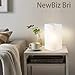 NewBiz Bri 9 Inch Square Table Lamp with White Frosted Glass Shade Stylish Ball Light Lamp for Bedroom Living Room and Bookshelf Modern Design Perfect for Home Decor, Without Bulb