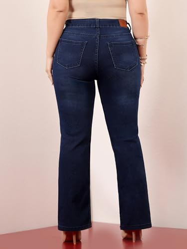 Image of Miss Chase A+ Women's Bootcut High Rise Regular Length Stretchable Denim Jeans