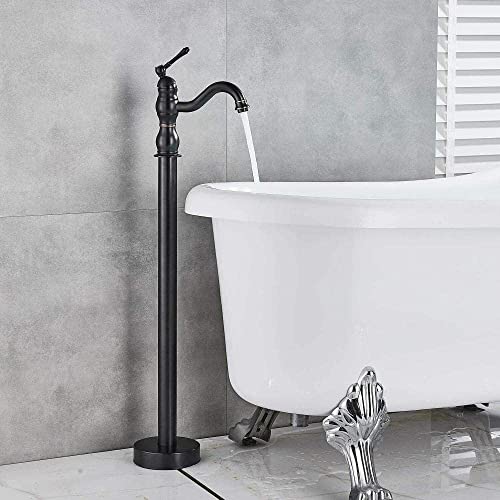 Robinet de baignoire sur pied cascade avec mitigeur douche sol - 7