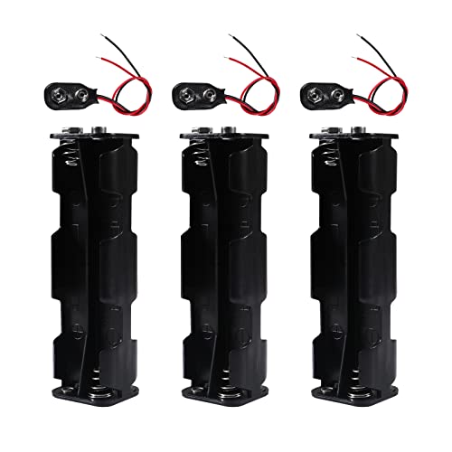 Coliao 3pcs 8 AA Battery Holder 12v AA Battery Holder 8 X AA Battery Holder with Wires and I-Type 9V...